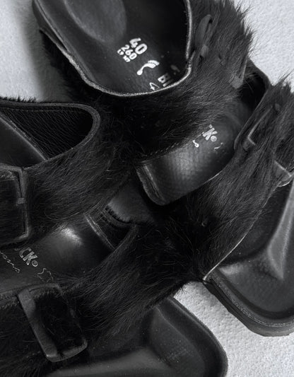 Rick Owens x BIRKENSTOCKS 2018 Pony-hair Arizona Sandals