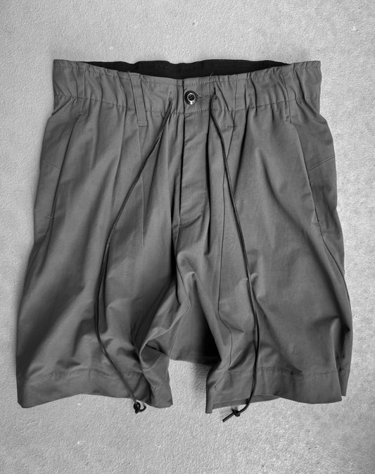 ATTACHMENT by Kazuyuki Kumagai Nylon Pleated Drop-crotch Shorts