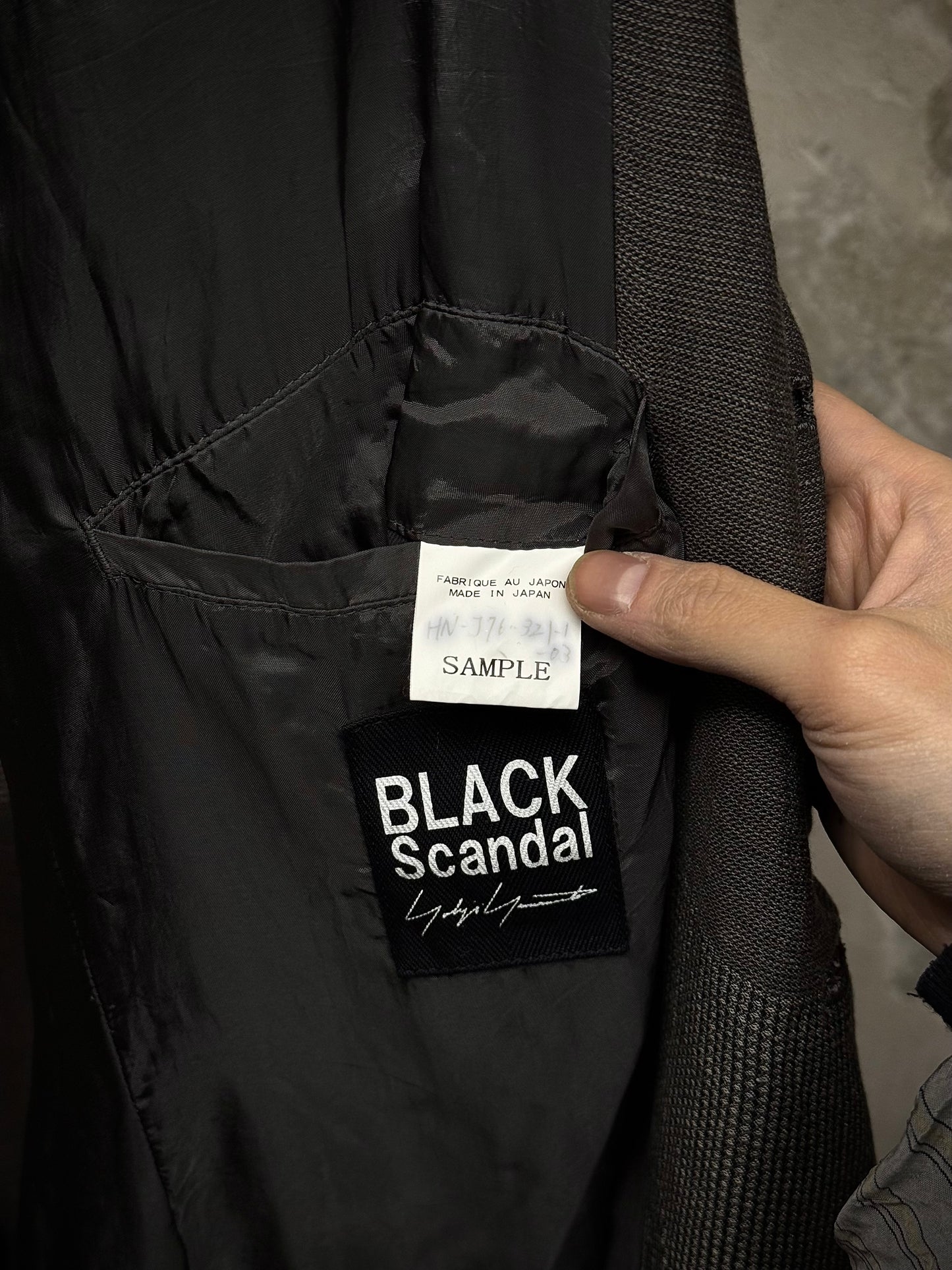 *SAMPLE* Yohji Yamamoto POUR HOMME BLACK Scandal SS20 Linen Ramie Doctor Coat