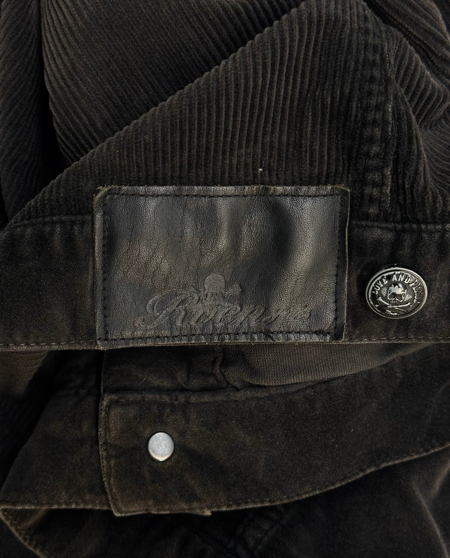 roen by Hiromu Takahara Early 00s Patches Velour Trucker Jacket