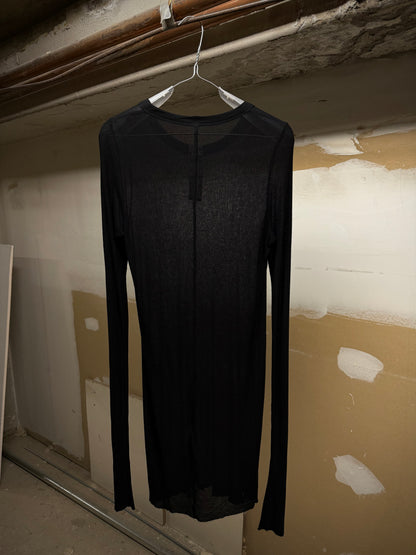 Rick Owens AW24 "PORTERVILLE" Black Sheer Ribbed Long-sleeves detail | DRIEW GARMENTS