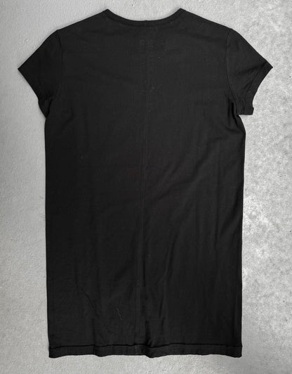 The Rick Owens AW17 “GLITTER” Level Short-sleeves T-shirt in size IT 40 is laid flat on a light gray surface, shown from the back.