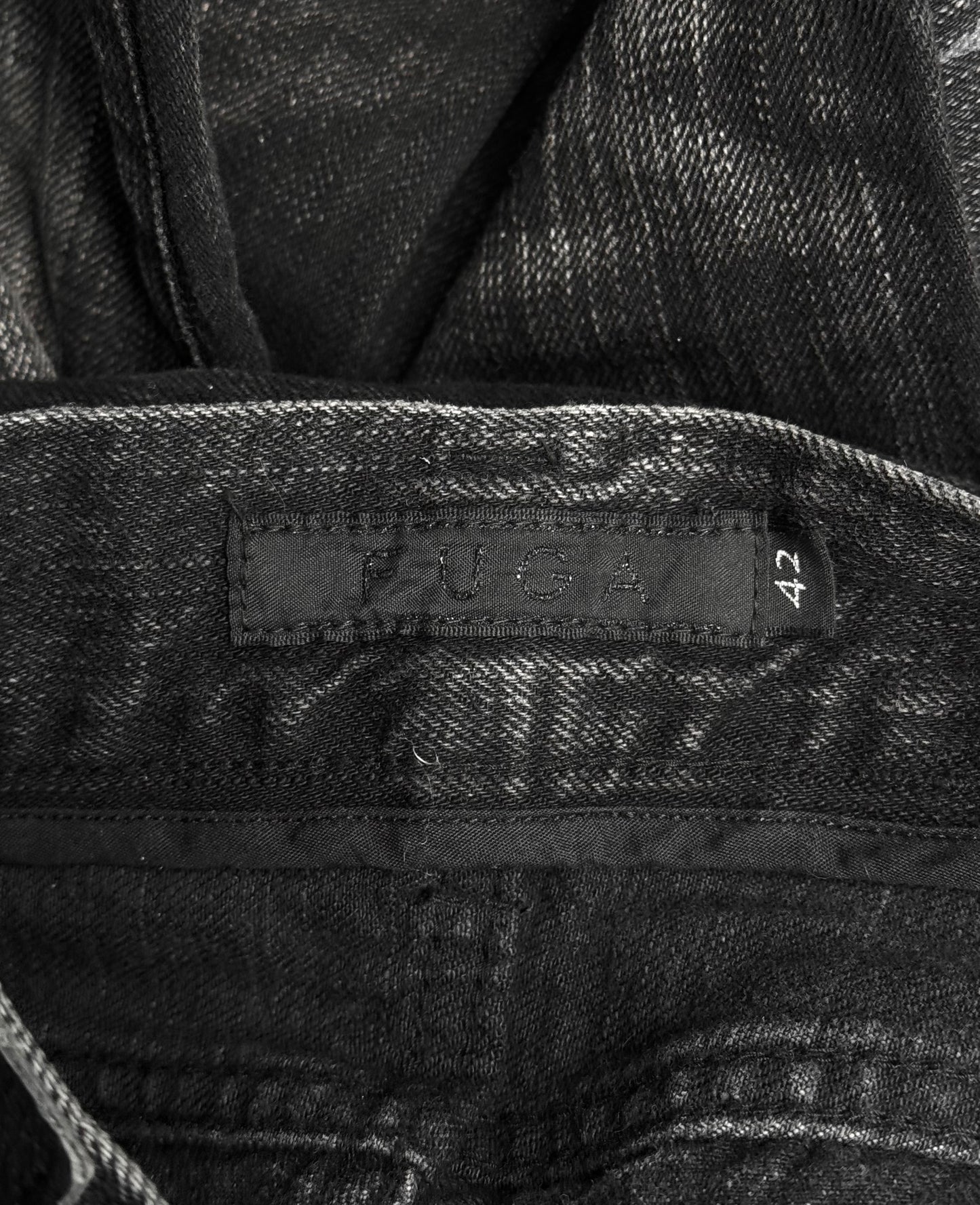 GOSTAR DE FUGA Early 00s Washed Grey Painted Flare Bootcut Denim