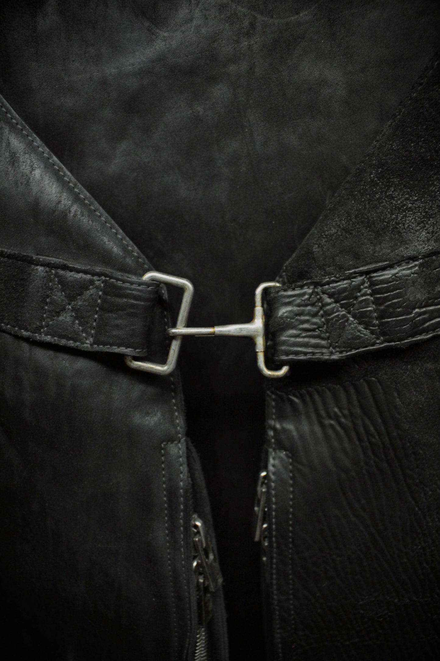 Carol Christian Poell 'AM/2608 CUBS-PTC/010' Object-dyed Horse Culatta Leather Vest Bag detail | DRIEW GARMENTS
