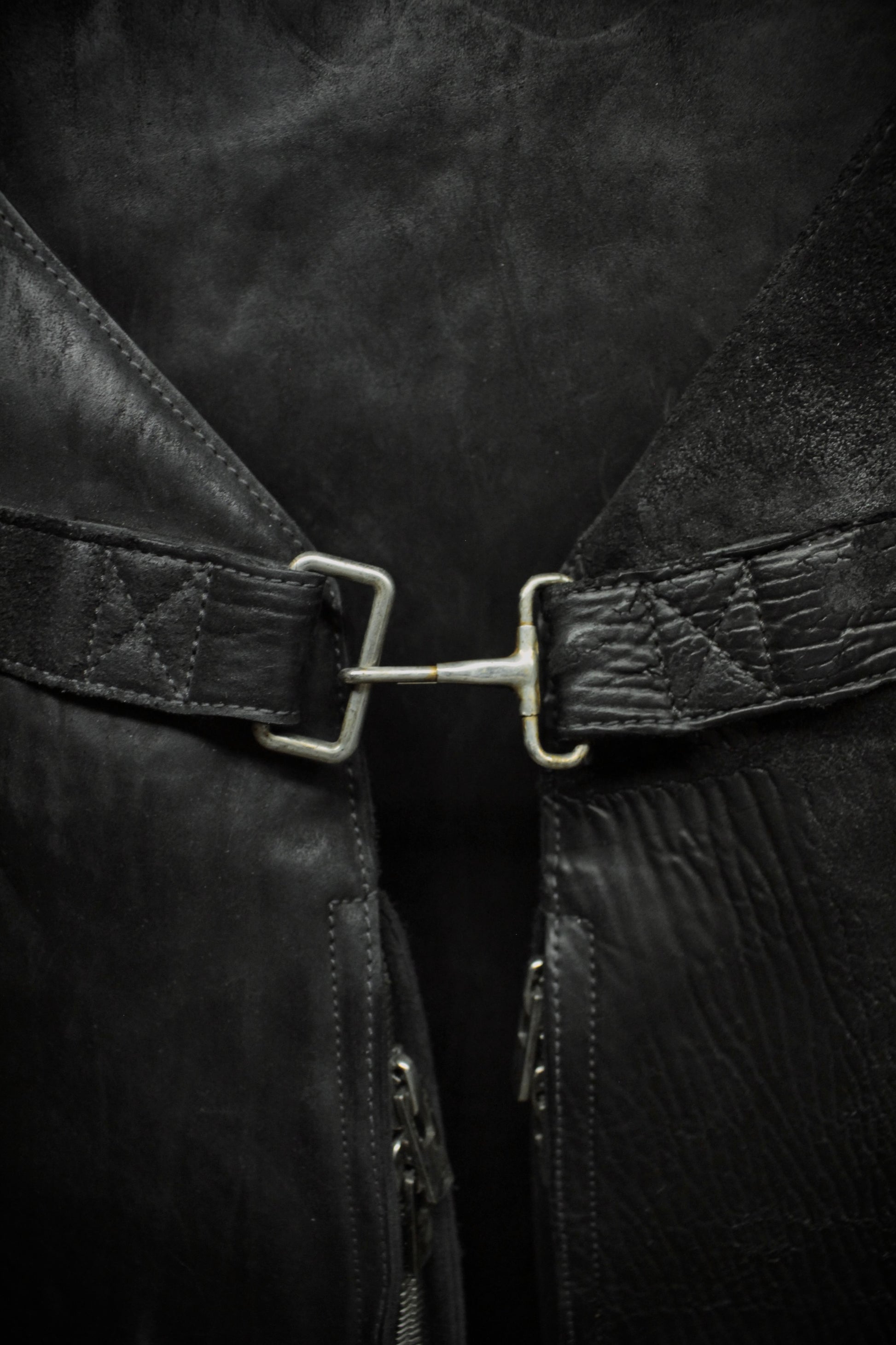 Carol Christian Poell 'AM/2608 CUBS-PTC/010' Object-dyed Horse Culatta Leather Vest Bag detail | DRIEW GARMENTS