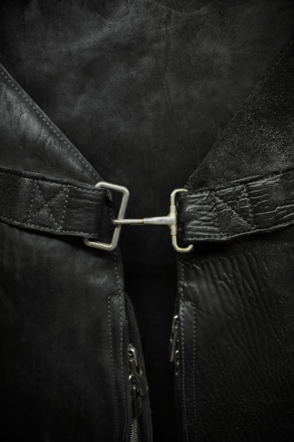 Carol Christian Poell 'AM/2608 CUBS-PTC/010' Object-dyed Horse Culatta Leather Vest Bag detail | DRIEW GARMENTS