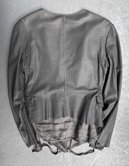 Isaac Sellam: “Experience” Overlock Stitch Cropped Deerskin Leather Jacket