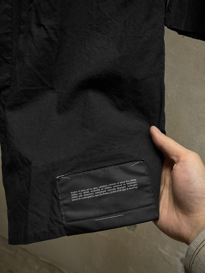JULIUS _7 SS16 "sefiroth;" Washed Black Anatomical Longline Overshirt detail | DRIEW GARMENTS