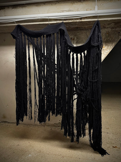 NICOLAS ANDREAS TARALIS Early 00s Jumbo Fringed Wool Scarf | Archive Fashion Toronto