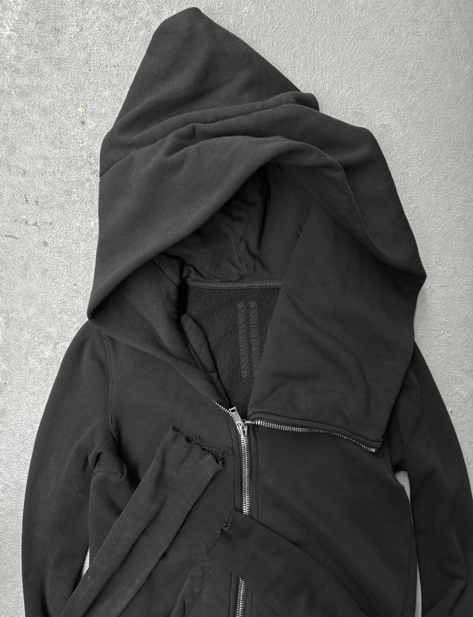 Rick Owens DRKSHDW SS17 "WALRUS" Wizard Mountain Fleece Hoodie detail | DRIEW GARMENTS