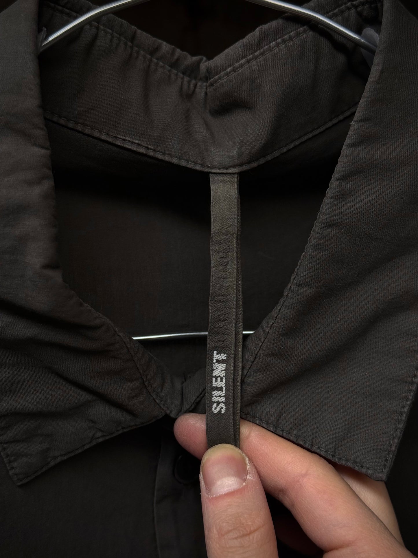 SILENT by DAMIR DOMA 2010s Olive Grey Classic Button-up Shirt