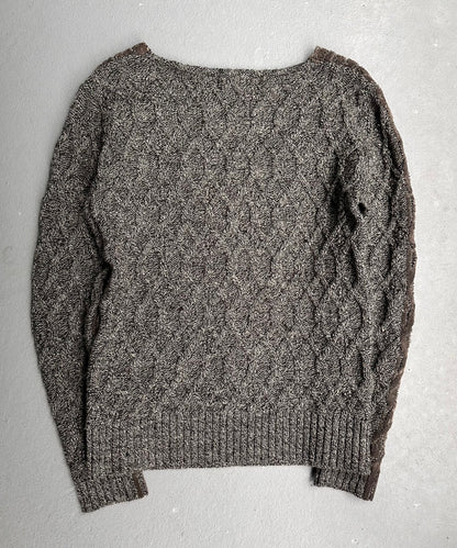 MiharaYasuhiro AW05 Hybrid Velour Switch Wool Sweater