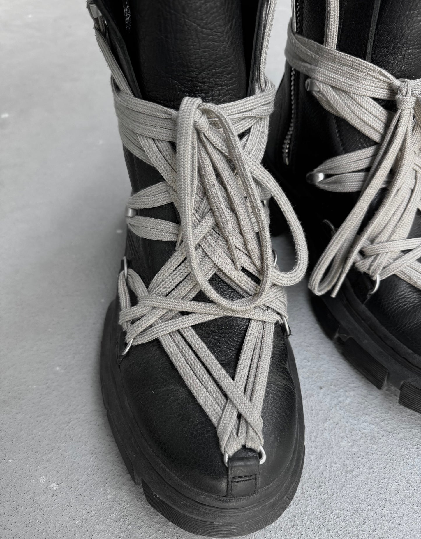 Rick Owens x Dr. Martens 1460 DMXL Megalace Leather Lace-up Boots