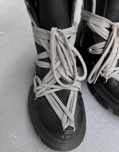 Rick Owens x Dr. Martens 1460 DMXL Megalace Leather Lace-up Boots