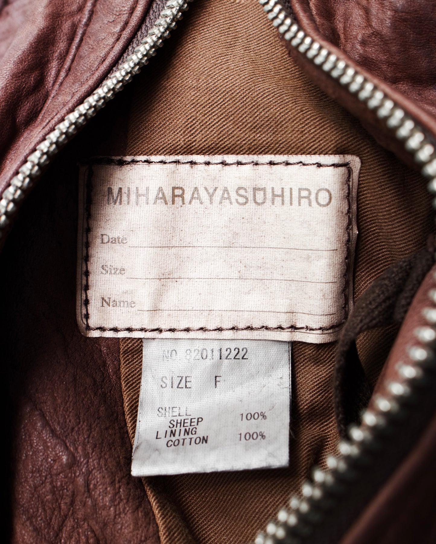 MiharaYasuhiro AW03 Distressed Sheepskin Leather Jacket