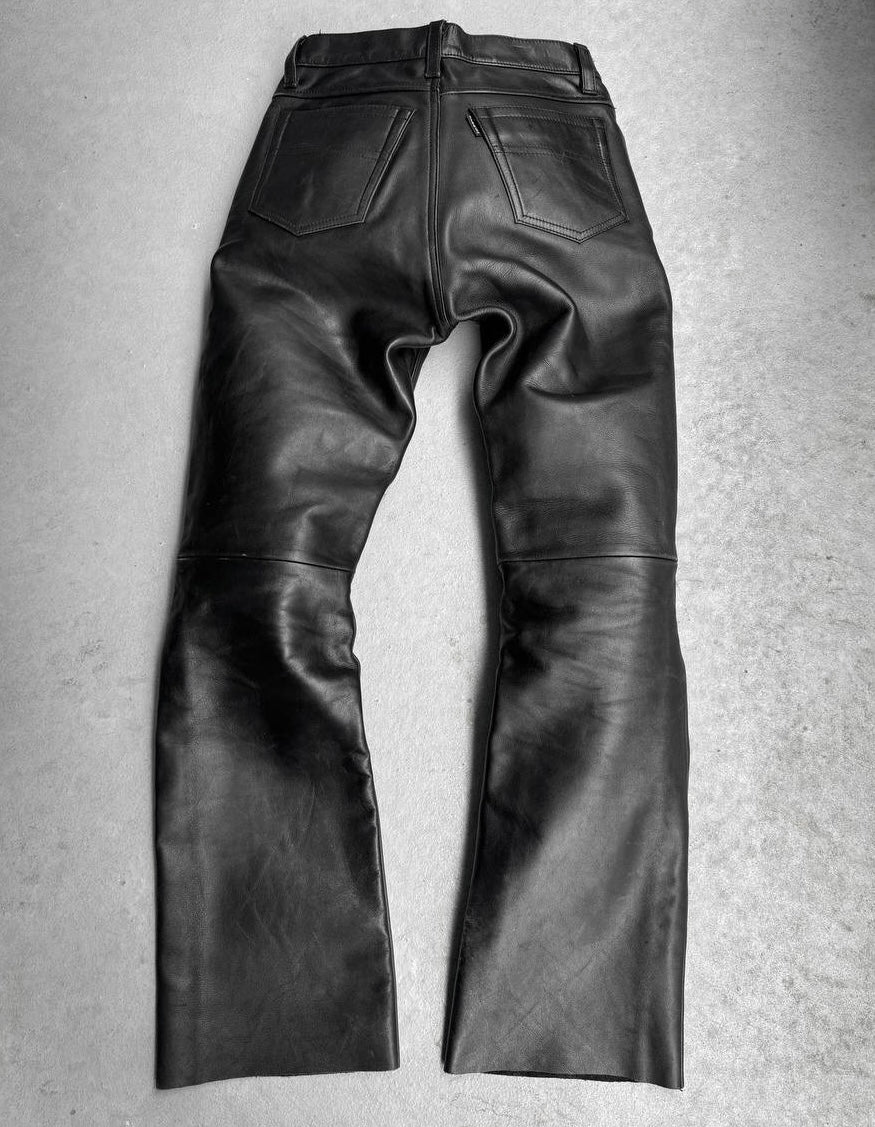 KADOYA K’s Leather Early 00s Bootcut Flare Cowhide Leather Motorcycle Pants