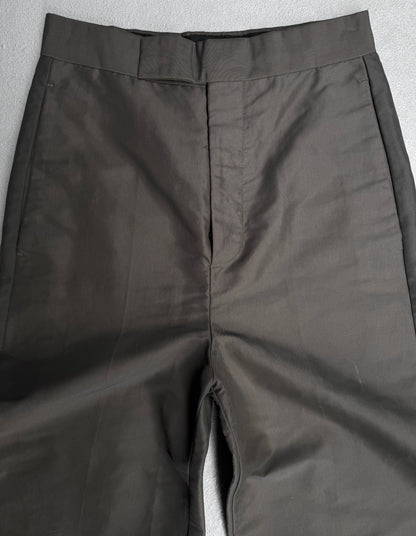Rick Owens AW18 “SISYPHUS” Khaki Nylon Soul-trains Wide Leg Pants