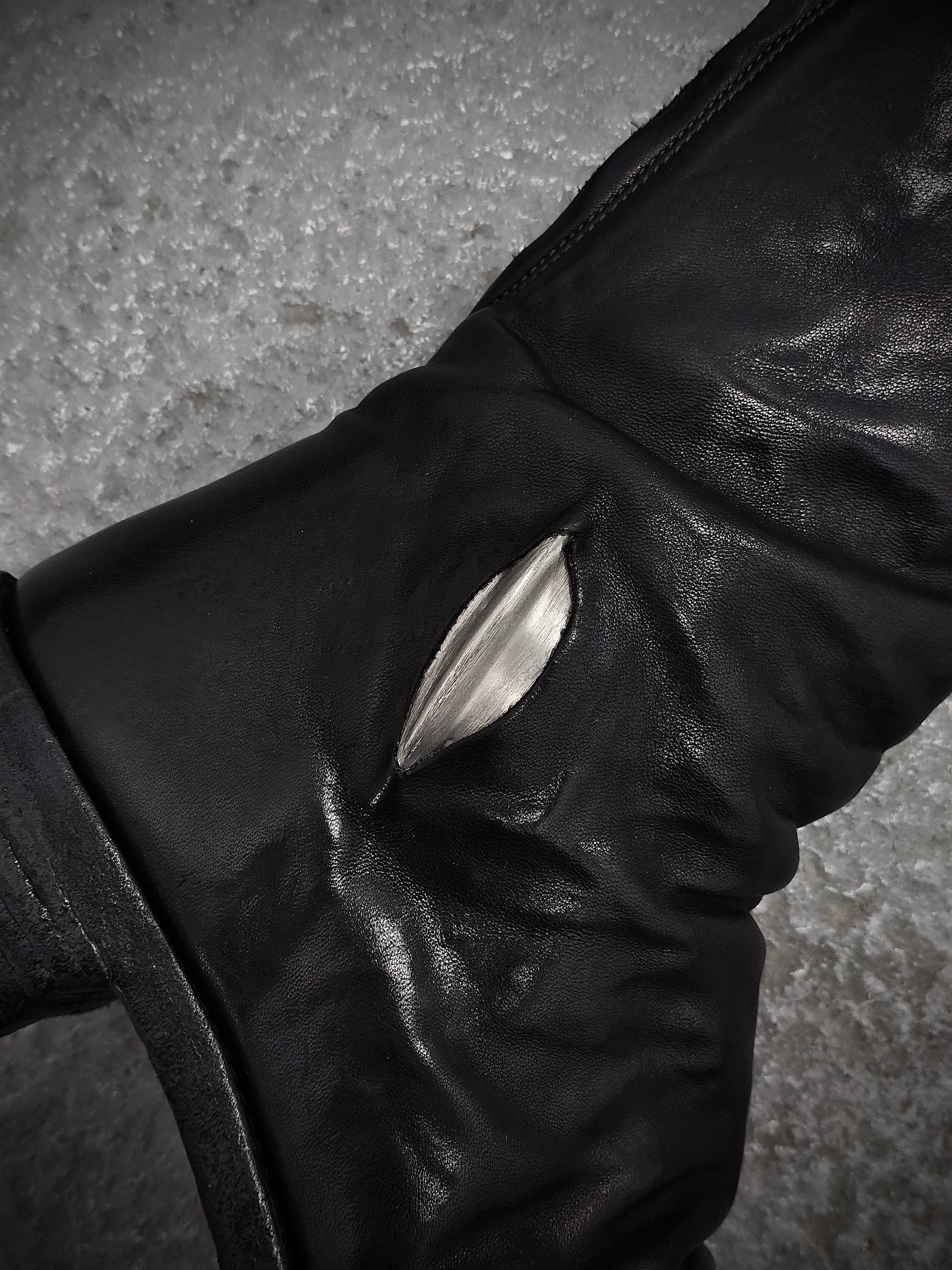 Carol Christian Poell 'AM/2687P CORS-PTC/010' Horse Leather Titanium Prosthetic Tornado Zip Boots detail | DRIEW GARMENTS