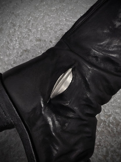Carol Christian Poell 'AM/2687P CORS-PTC/010' Horse Leather Titanium Prosthetic Tornado Zip Boots detail | DRIEW GARMENTS