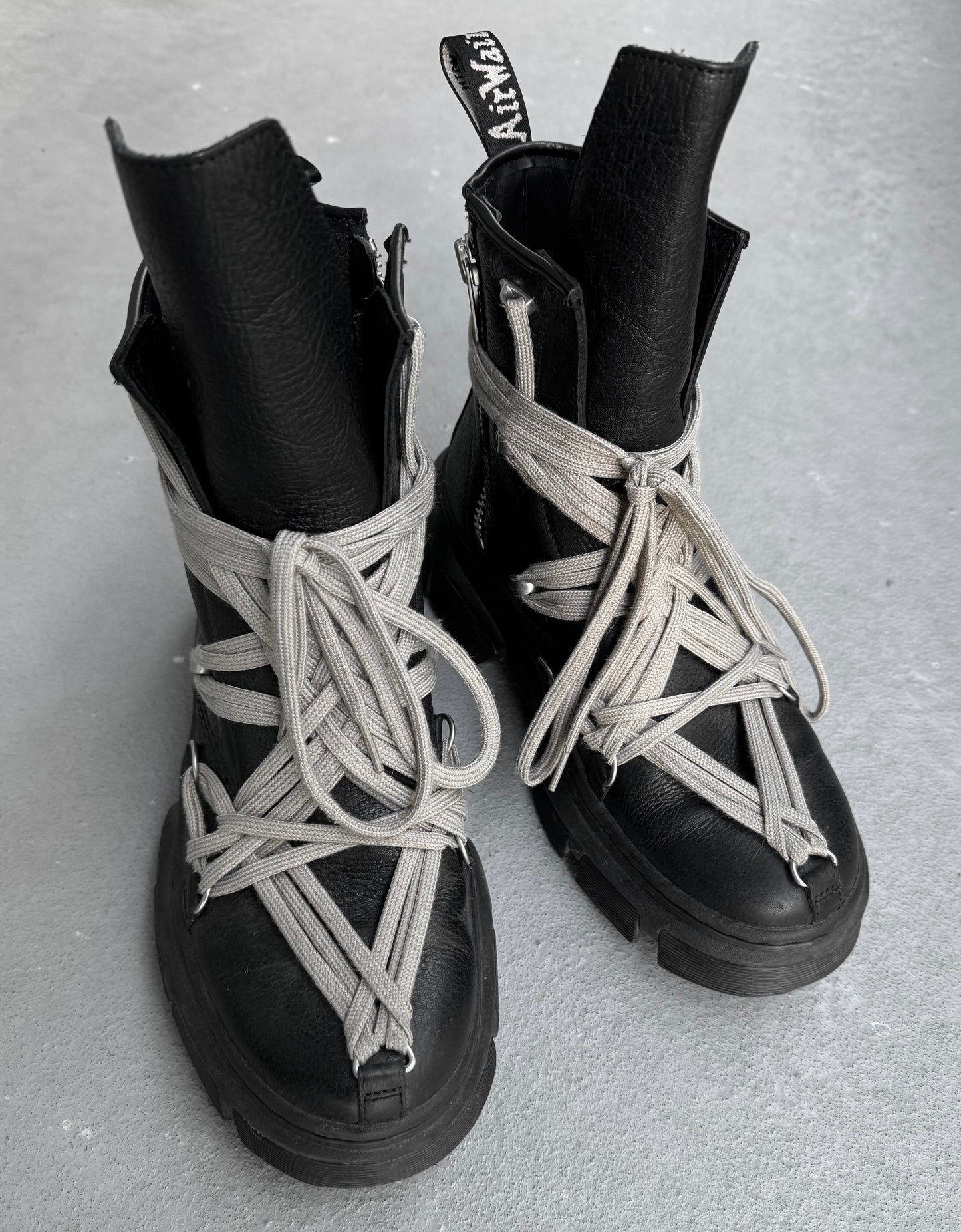 Rick Owens x Dr. Martens 1460 DMXL Megalace Leather Lace-up Boots