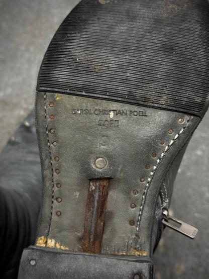 Carol Christian Poell ‘AM/2687P ROOMS-PTC/08’ Titanium Prosthetic Tornado Zip Boots