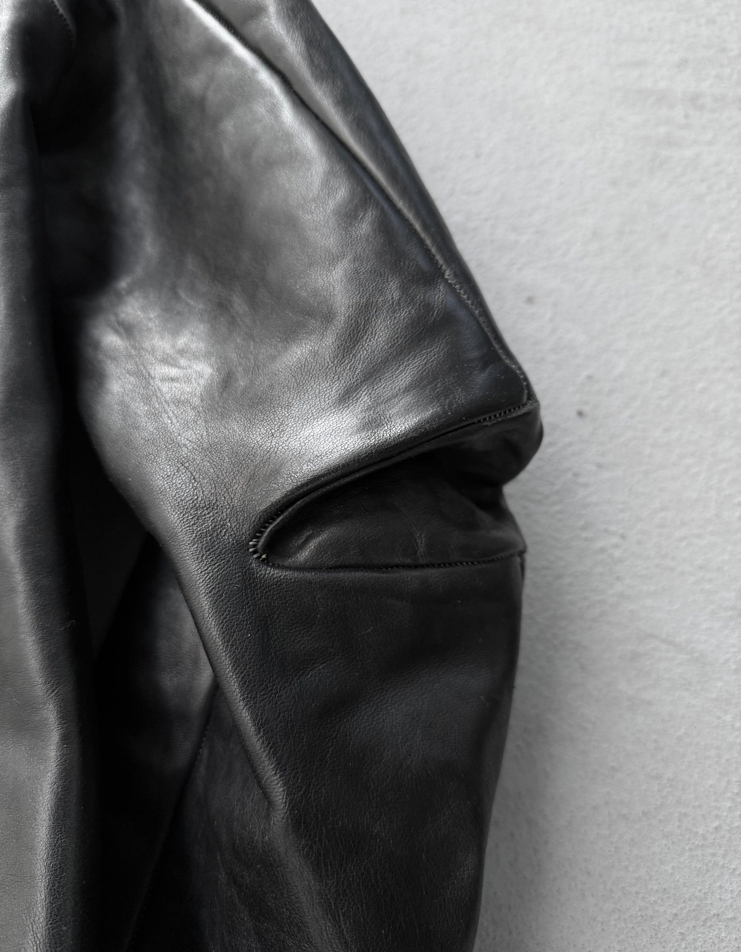 Carol Christian Poell ‘LM/2498 CORS-PTC/010’ Object-dyed Lined Scarstitch Horse Leather Jacket