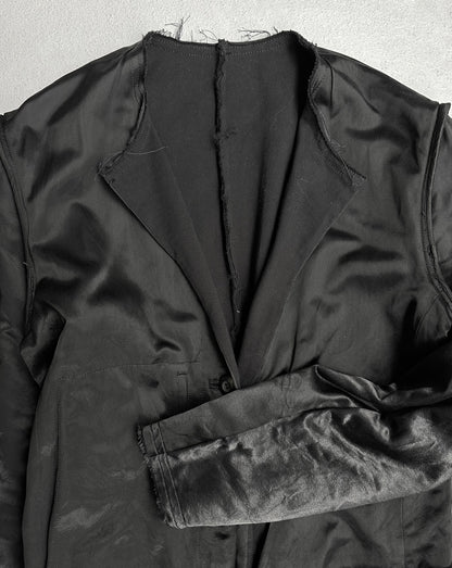 ATTACHMENT by Kazuyuki Kumagai Early 00s 2-in-1 Reversible Frayed Coat