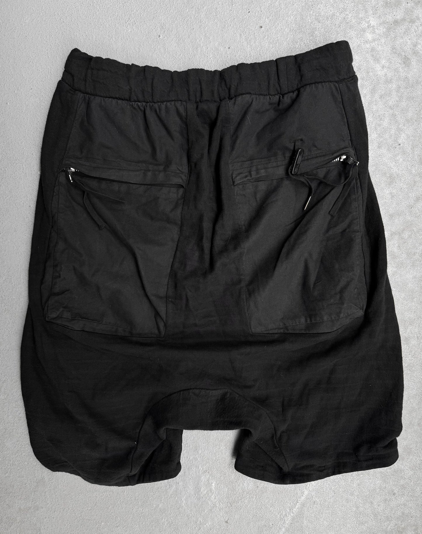 Boris Bidjan Saberi SS18 ‘P8-F0603M’ Object-dyed Adjustable Military Drop-crotch Shorts