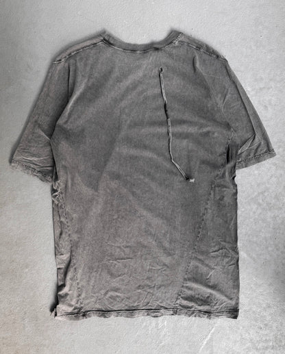 11 by Boris Bidjan Saberi SS23 Cold-dye ‘TS-5’ Acid Grey T-shirt