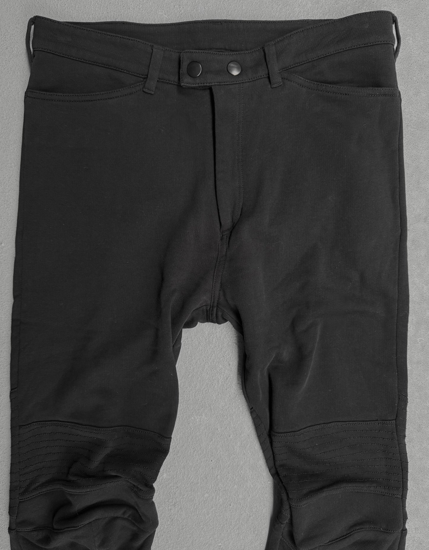 Ann Demeulemeester AW19 Black Cotton Terry Biker Pants