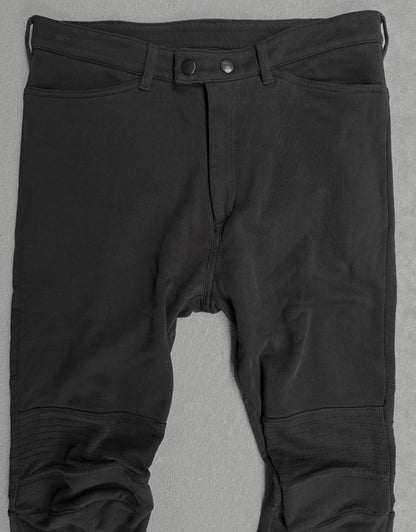 Ann Demeulemeester AW19 Black Cotton Terry Biker Pants