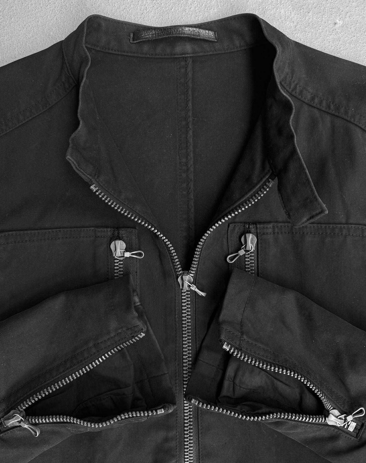 RipVanWinkle Early 00s Multi-zip Pockets Canvas Cotton Rider Jacket