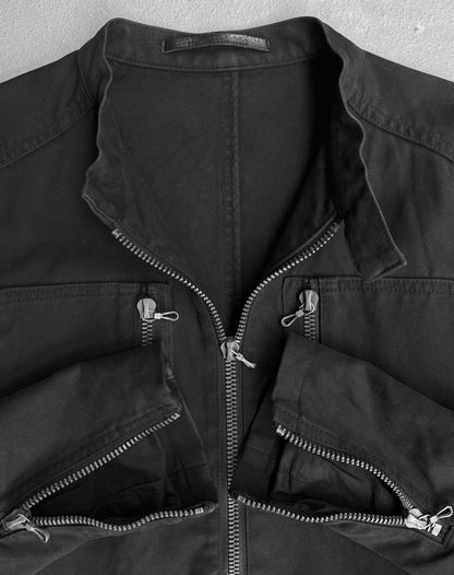 RipVanWinkle Early 00s Multi-zip Pockets Canvas Cotton Rider Jacket