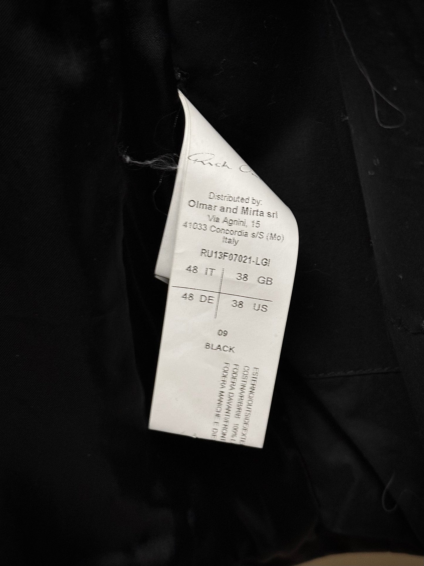 Rick Owens AW13 "PLINTH" High Neck Intarsia Calf Leather Jacket