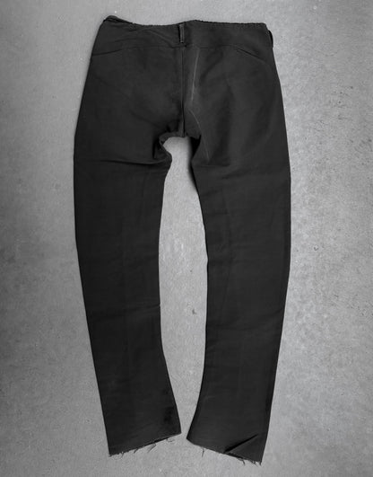m.a+ by Maurizio Amadei Early 2010s 'P18B' Pleated Knee Carbon J-Cut Pants