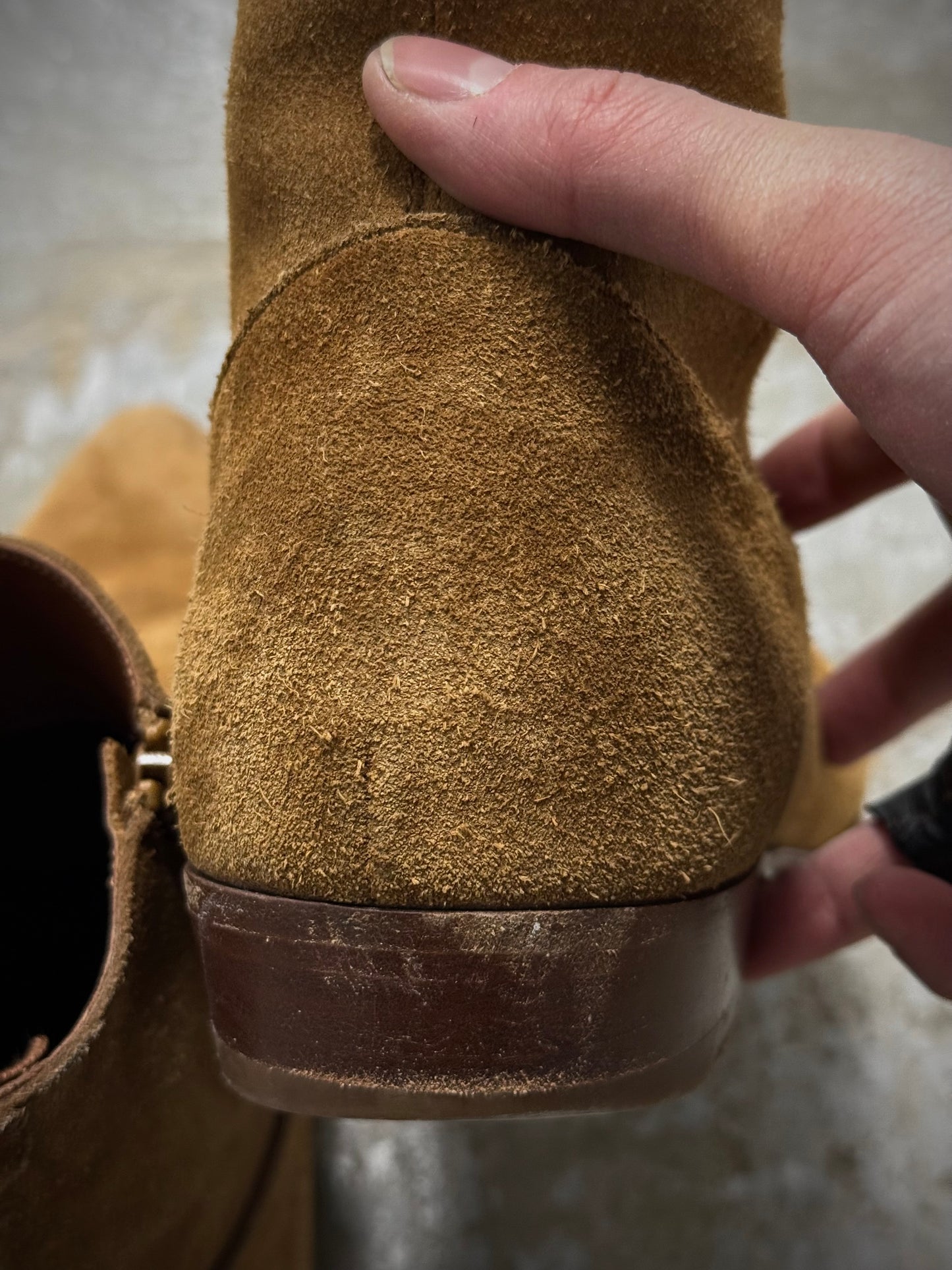 CELINE by Hedi Slimane SS19 Brown Suede 'Jacno' Side Zip Boots