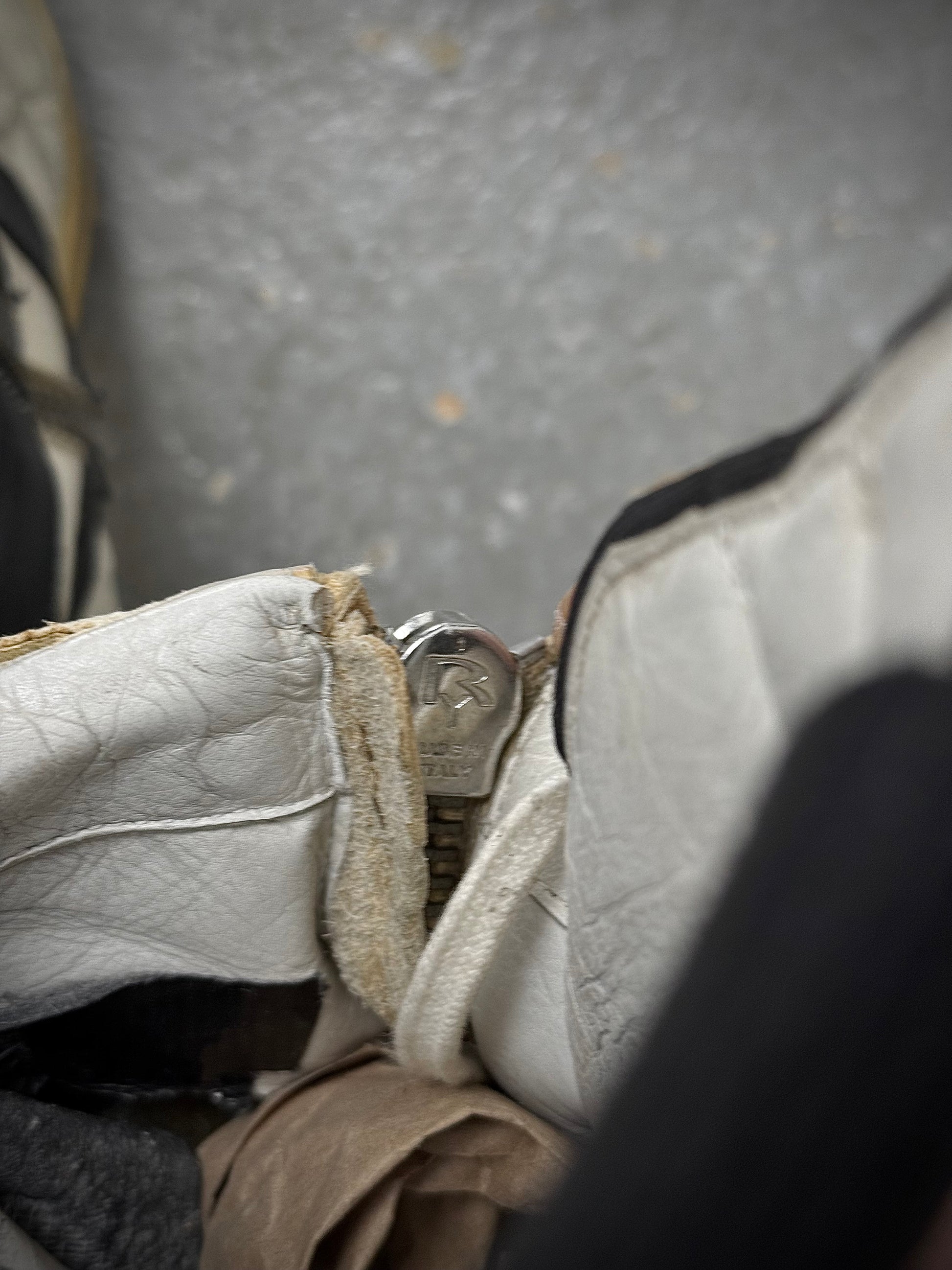 Rick Owens AW06 "DUSTULATOR" 'Reverse Oreo' Dunk Leather Sneakers detail | DRIEW GARMENTS