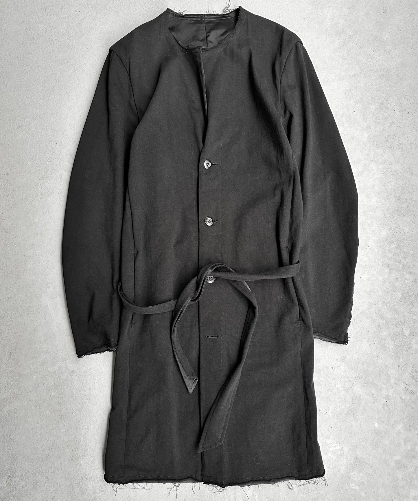 ATTACHMENT by Kazuyuki Kumagai Early 00s 2-in-1 Reversible Frayed Coat