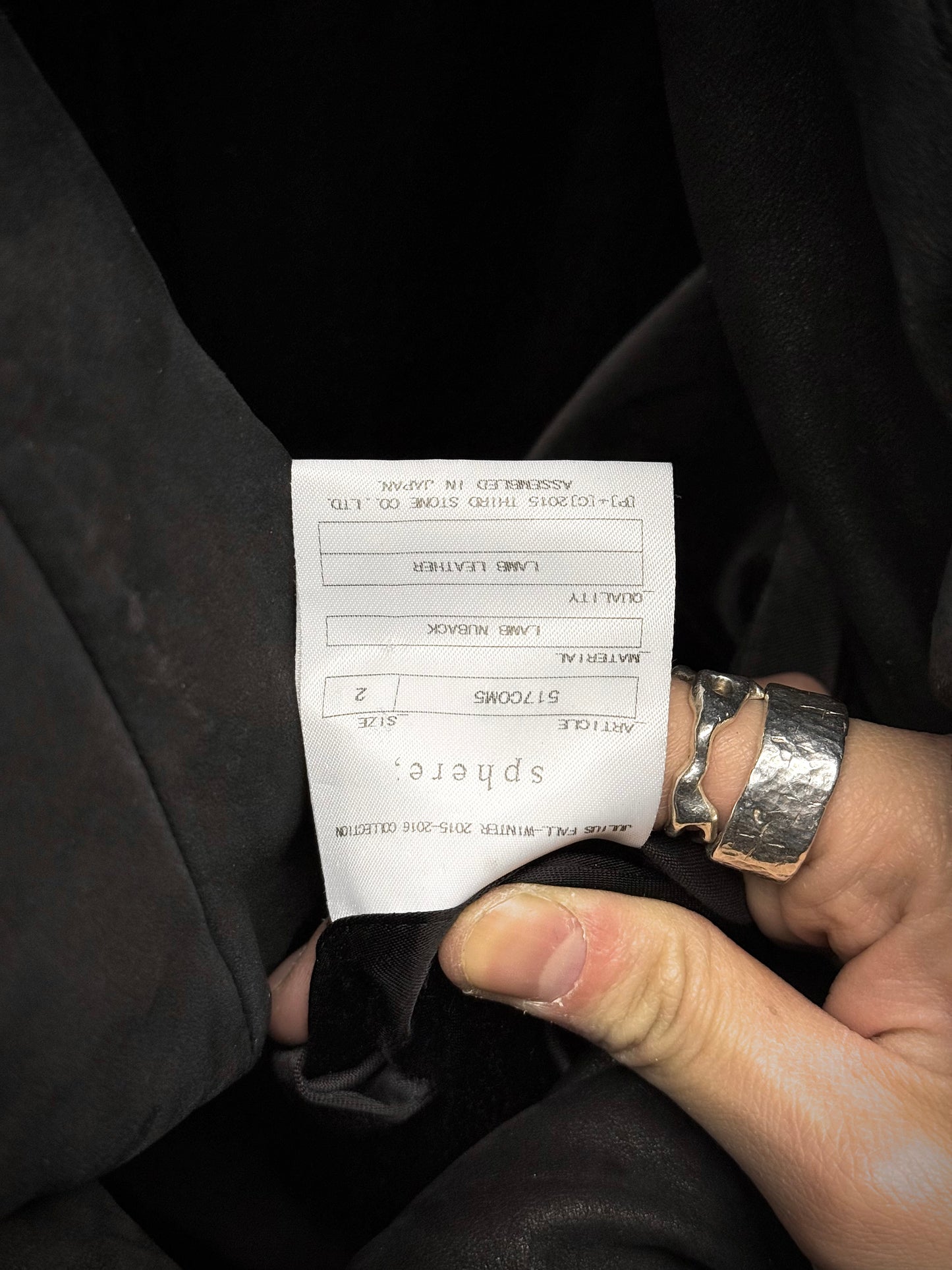 Julius_7 AW15-16 "sphere;" Hooded Lamb Nubuck Leather Down Puffer Jacket