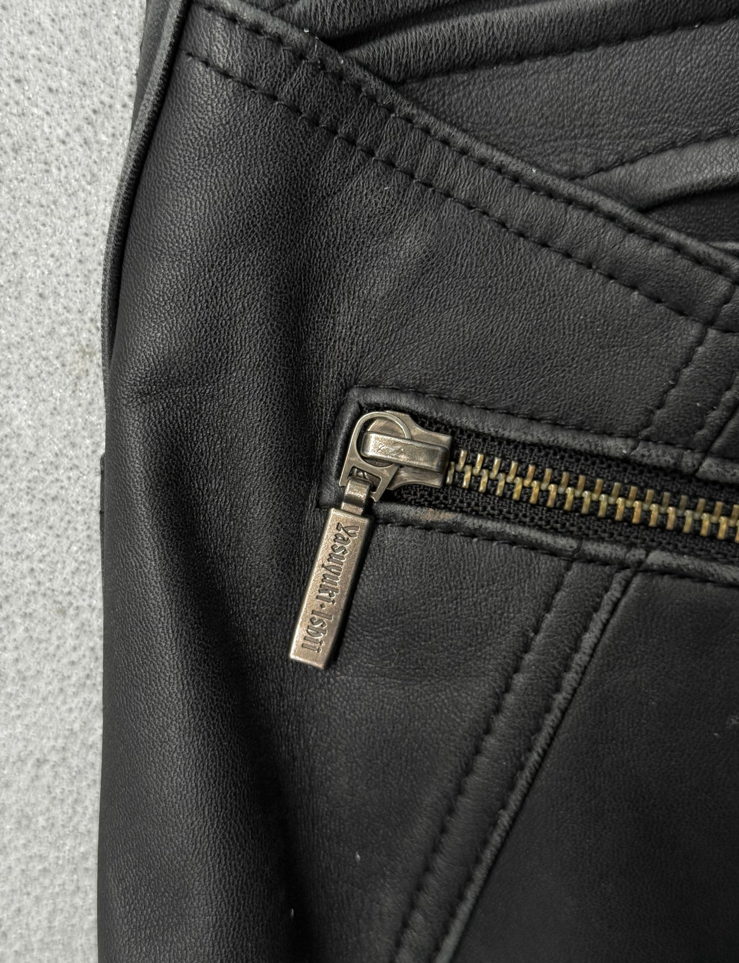 Yasuyuki Ishii Early 00s Padded Biker Sheepskin Leather Pants