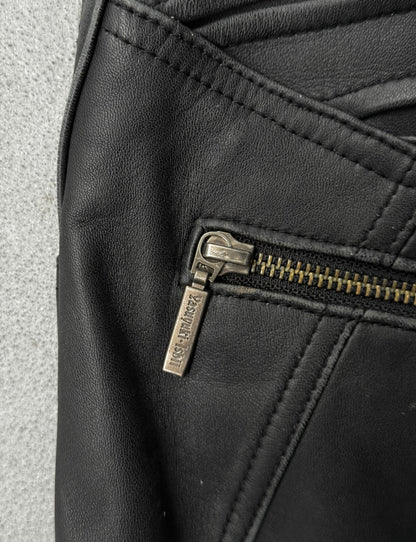 Yasuyuki Ishii Early 00s Padded Biker Sheepskin Leather Pants