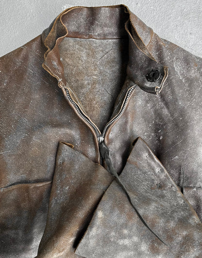 m.a+ by Maurizio Amadei ‘J224Z*’ Molded Horse Leather Rider Jacket