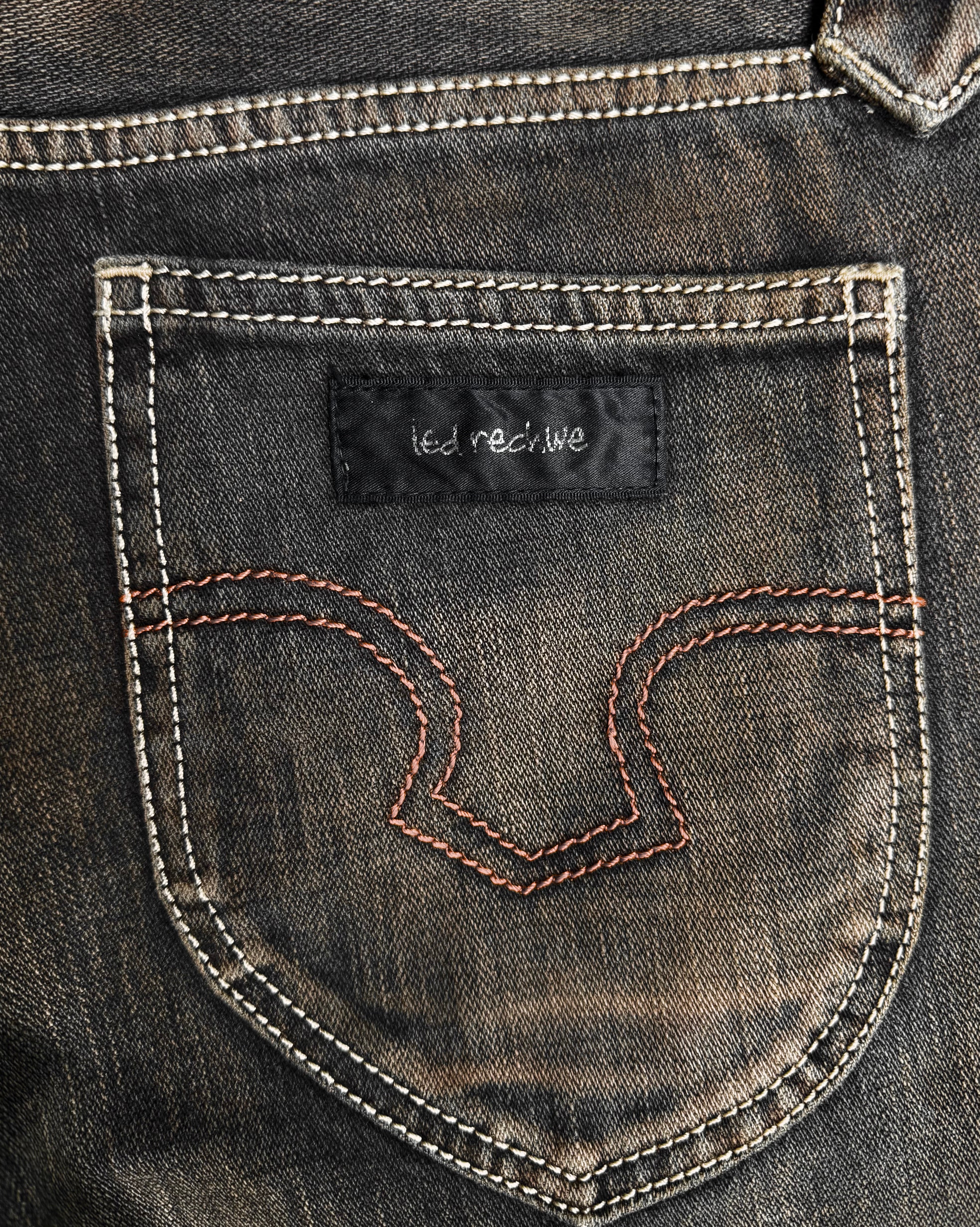 00s led rechwe sword flare denim フリンジ 希少 LED RECHWE Early 00s Hybrid Corduroy 'Sword' Western Frayed