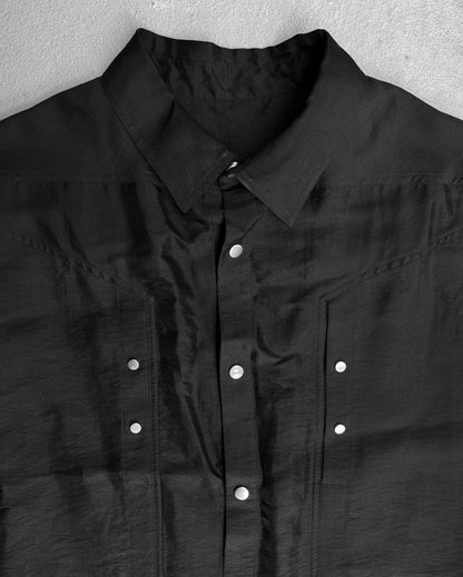 Rick Owens SS22 “FOGACHINE” Silk Fog-pocket Jumbo Flight Vest