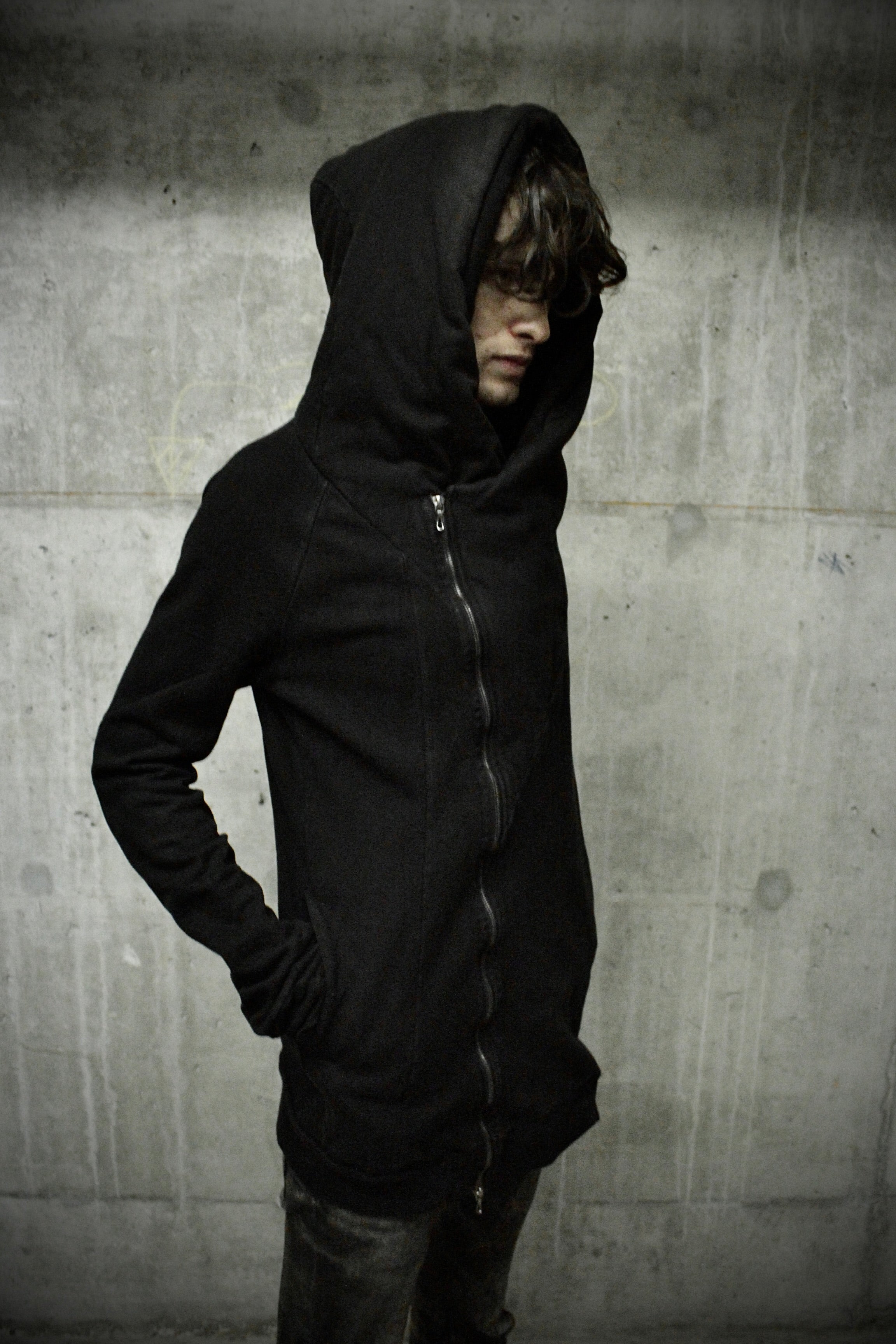 ジャケット・アウター archive Asymmetric Layered Hooded Jacket Julius_7 AW14-15 Glitch Asymmetric Zip Hoodie | Archive – DRIEW