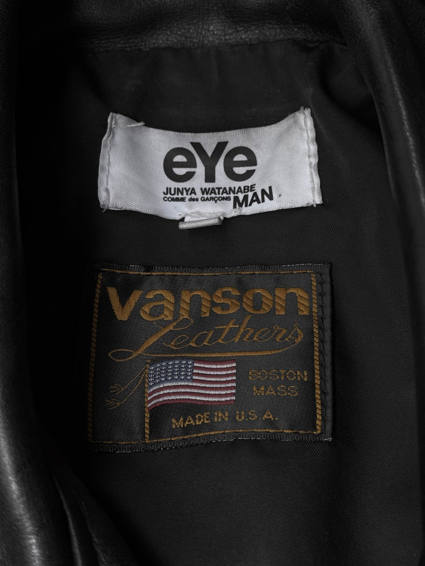 eYe Junya Watanabe MAN x VANSON Leathers AD2010 Full-grain Cowhide Leather Perfecto Rider Jacket