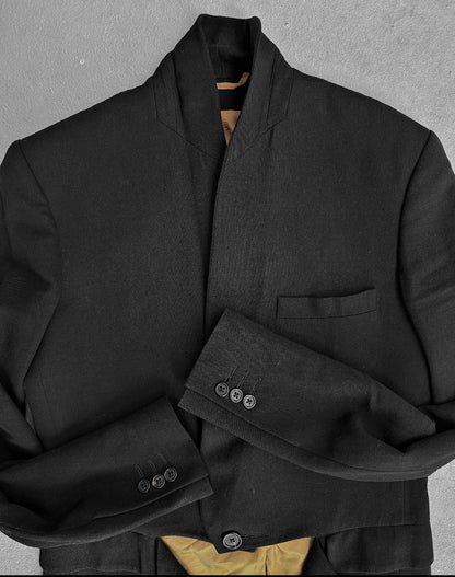 Ann Demeulemeester AW11 Cut-out Shawl Collar Blazer