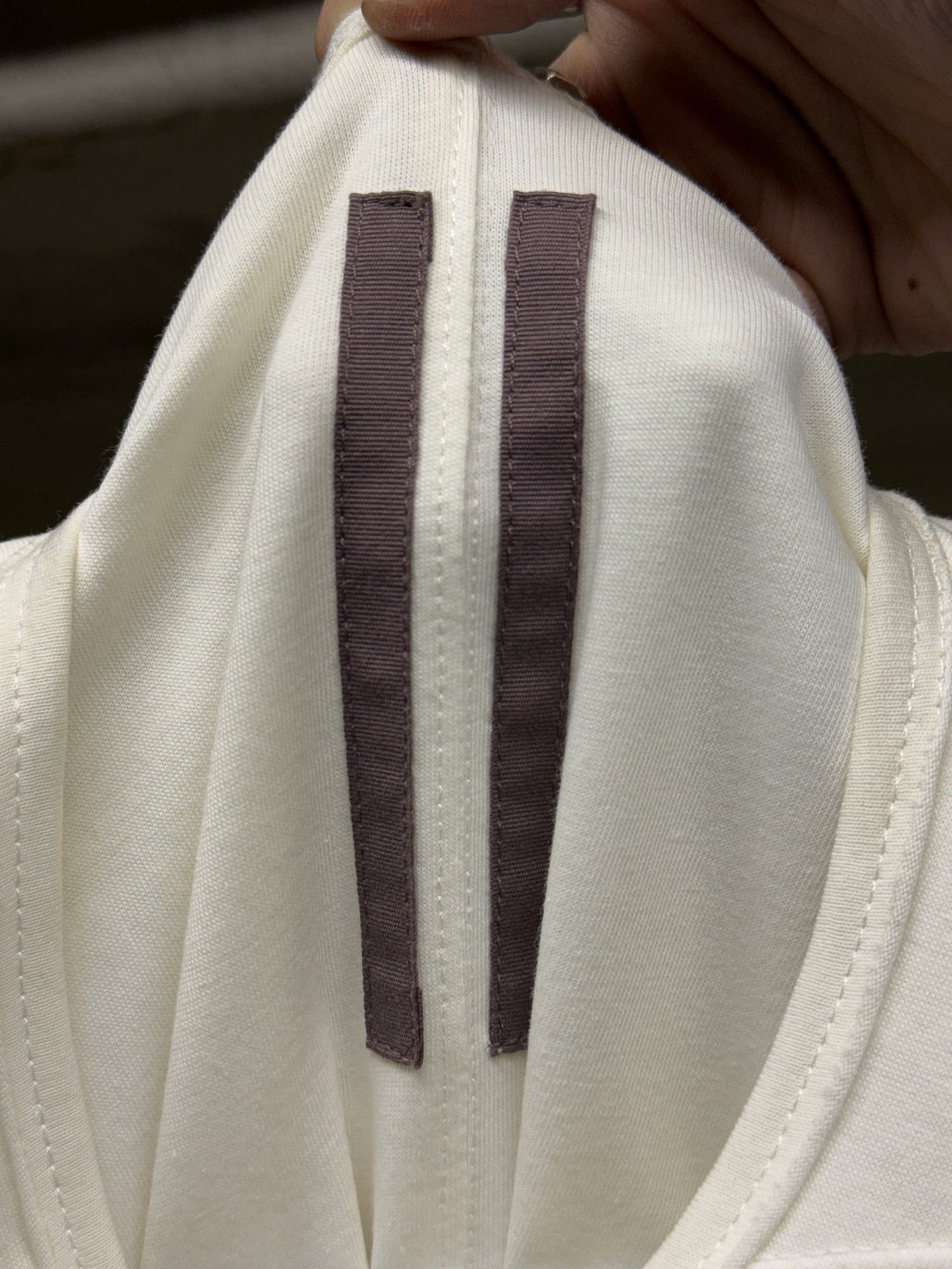 Rick Owens DRKSHDW SS17 MILK Double Layered Level T-shirt detail | DRIEW GARMENTS