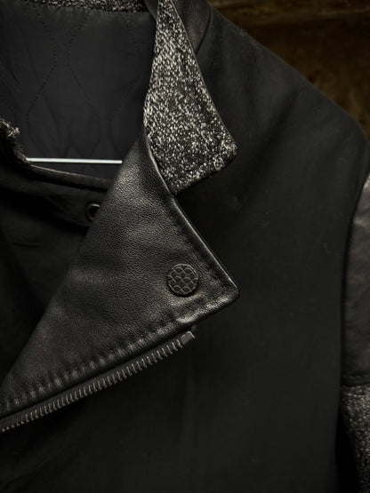 Balenciaga by Nicolas Ghesquière AW2012 Buffalo Leather Hybrid Rider Jacket detail | DRIEW GARMENTS