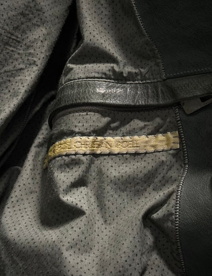 Carol Christian Poell 'LM/2599G-SP ROOMS-PTC/19' Spine Elbow & Hand High Neck Leather Jacket detail | DRIEW GARMENTS